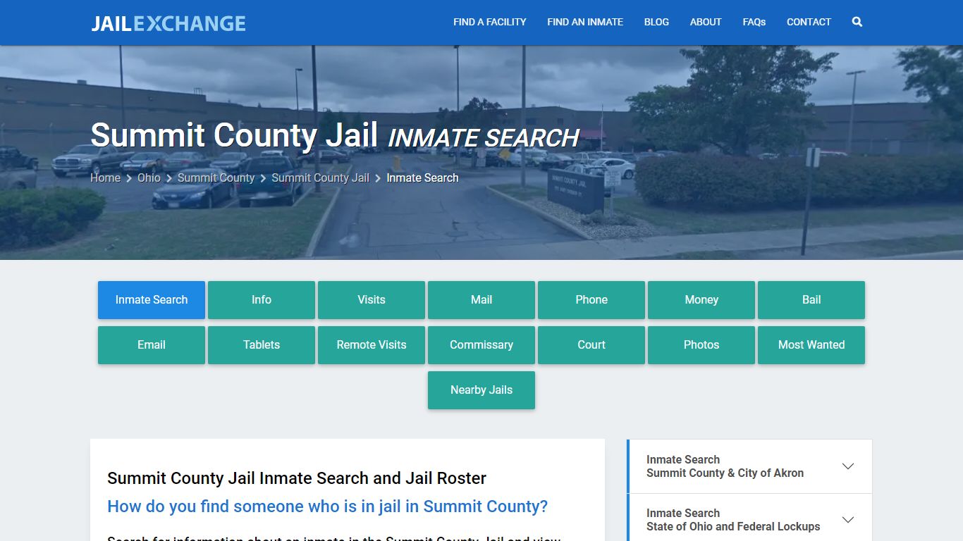 Inmate Search: Roster & Mugshots - Summit County Jail, OH